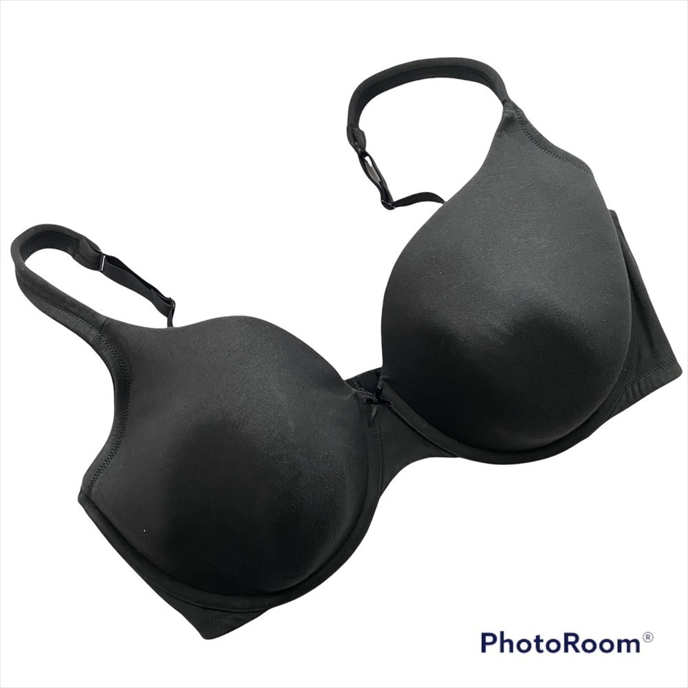 Cacique Womens Bra 42DDD Black T-Shirt Balconette Underwire